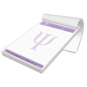 Bloco Receituário 14x20 cm Papel Offset 90g 14x20 cm 4x0 cores  Blocos com 50 fls - Colado no topo Sem capa