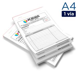 Blocos e Talões 21x29 cm    1 via (branca)  