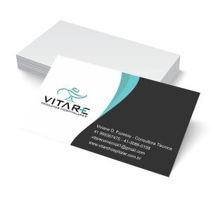 Cartão de visita - comum Couchê 250g 9x5cm 4x0 Verniz Total Brilho (só frente) Corte Reto 
