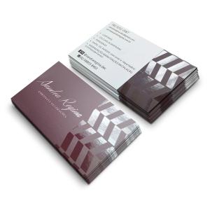 Cartão de visita -   premium Couchê 300g 9x5cm 4x0 ou 4x4 Laminação Fosca e Verniz Localizado F/V Corte Reto 