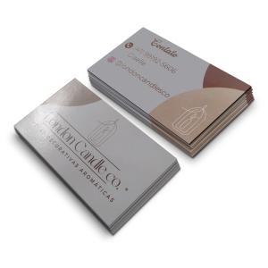 Cartão de visita -   comum Couchê 250g 9x5cm 4x4 Verniz Total Brilho (só frente) Corte Reto 