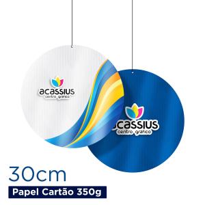 Mobile em Papel Couchê 300g – 30cm Couchê 300g 30cm de diâmetro 4x4 cores  Acompanha 1,5 m de fio de nylon 
