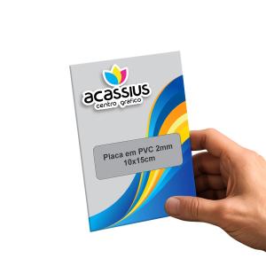 Placa em PVC 2mm 10x15cm      
