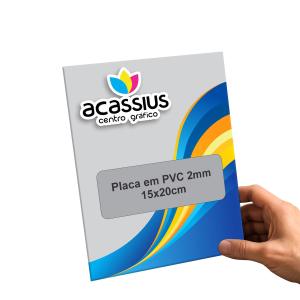Placa em PVC 2mm 15x20cm      