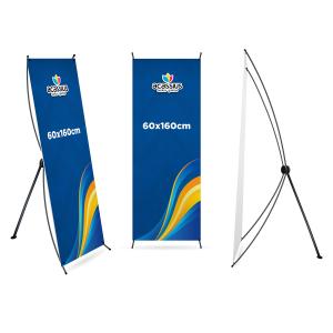 X Banner Lona 300g 60x160cm 4 cores  Ilhóses nas 4 pontas 